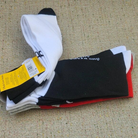 set of 3 Socks Schitts Creek Men Crew Sock Red/Black/White Socks New - Picture 3 of 10